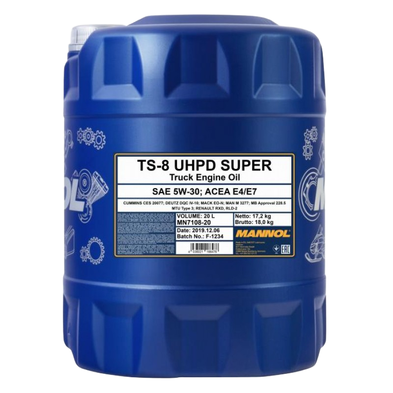 Моторное масло Mannol TS-8 UHPD 5W30 Super, 20л